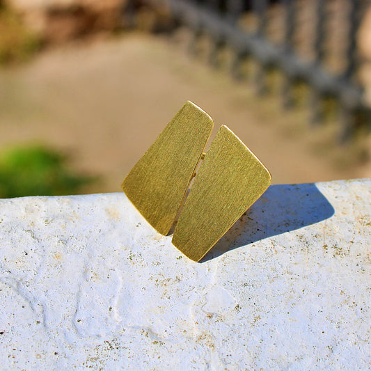 Anillo BROKEN bañado en oro