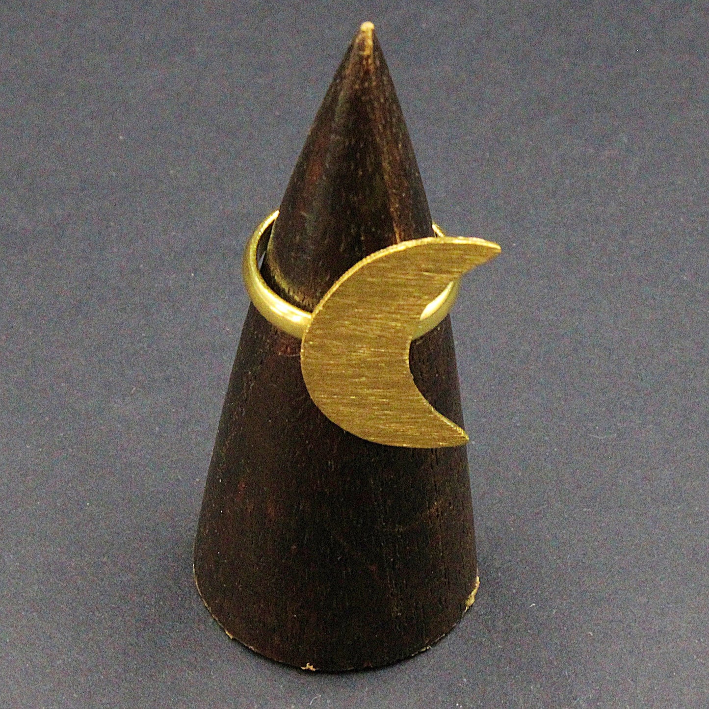 Anillo MEDIA LUNA bañado en oro