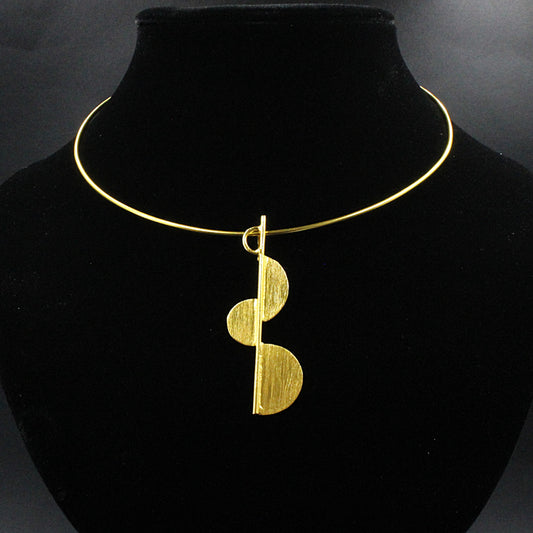 IMPERIA choker with 18kt gold plated pendant