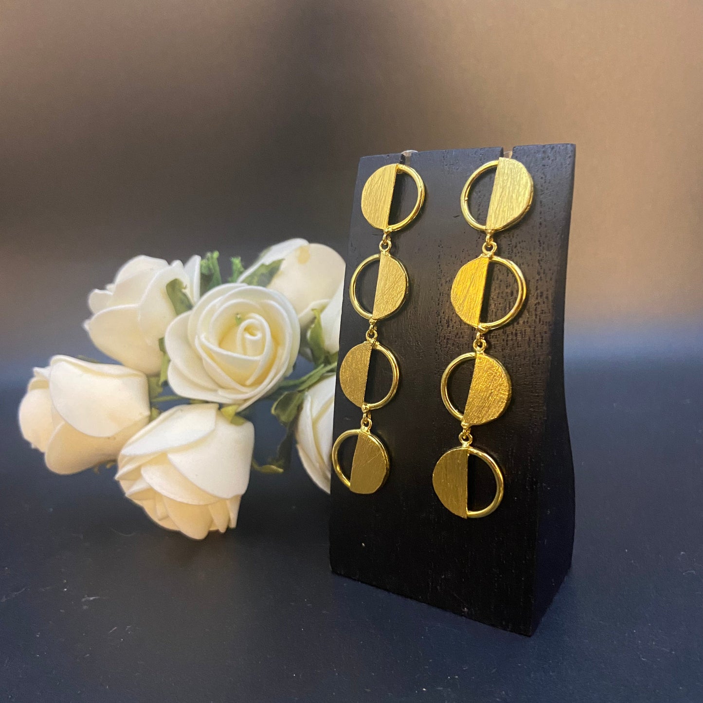 DISK earrings plated in 18kt gold