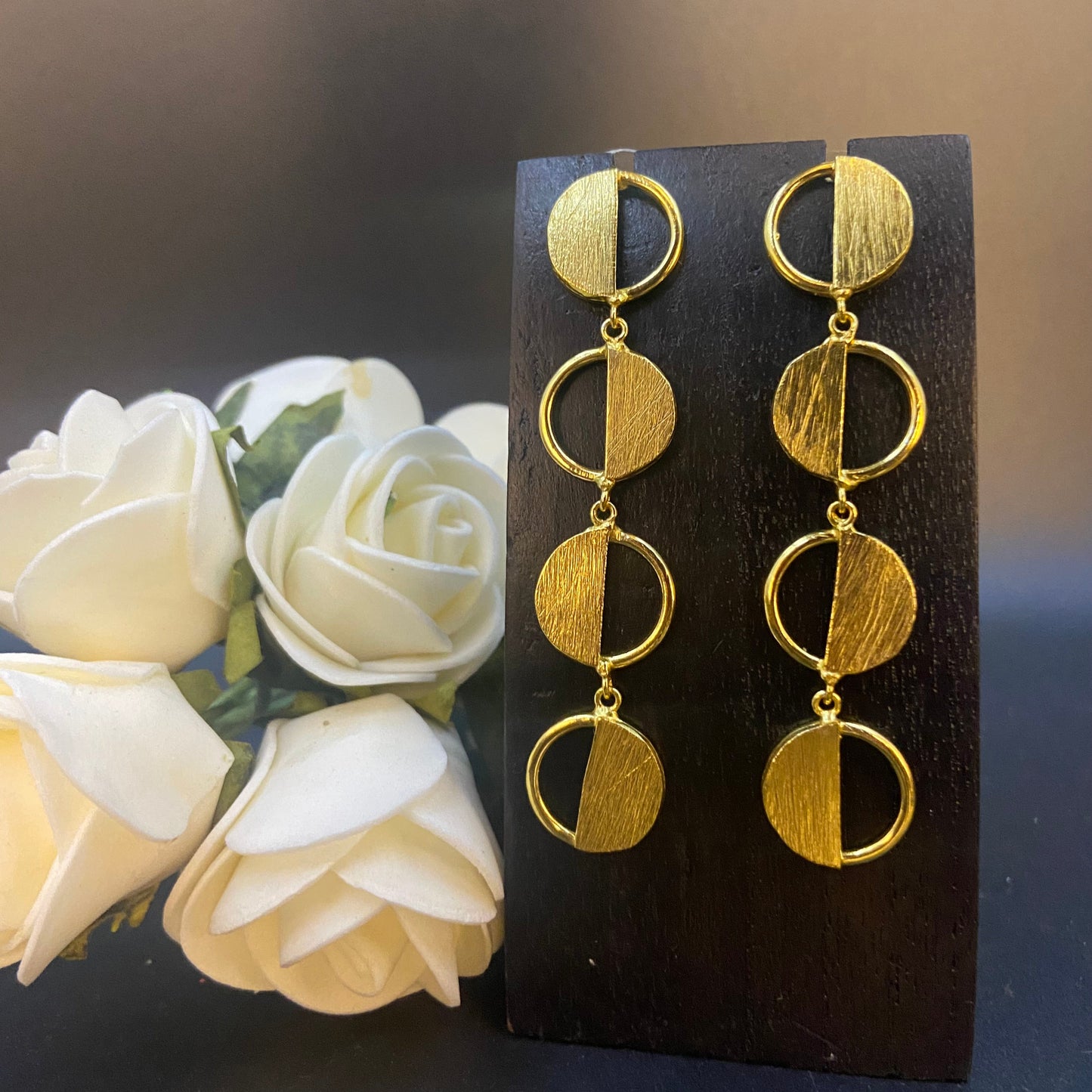 DISK earrings plated in 18kt gold