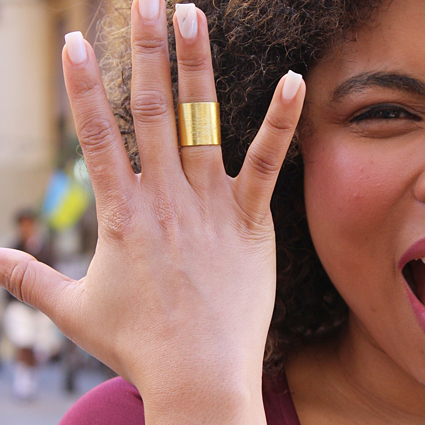 Anillo ROMA bañado en oro