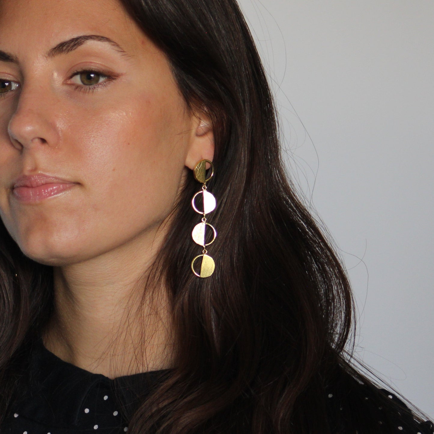 DISK earrings plated in 18kt gold