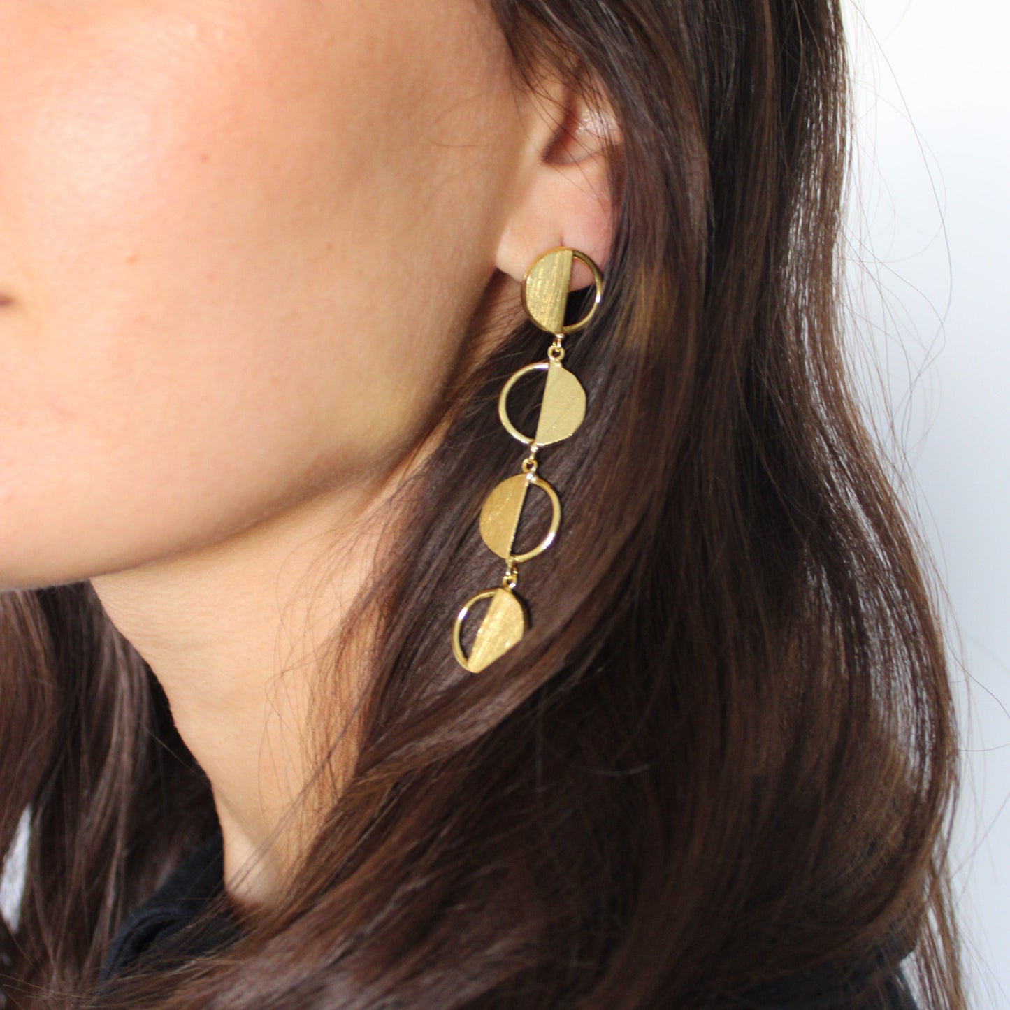 DISK earrings plated in 18kt gold