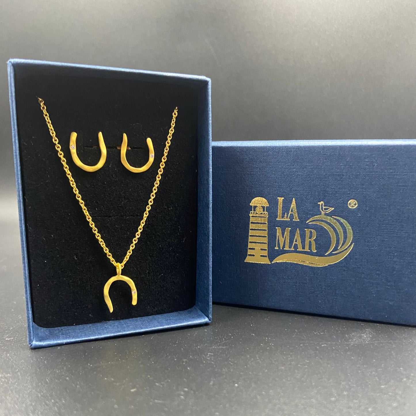 Set HERRADURA bañada en oro