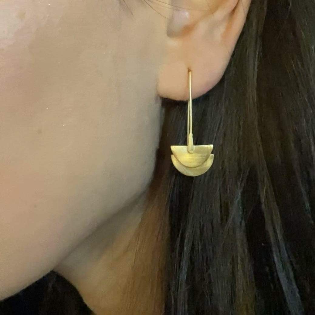 Pendientes CIOTTOLA de diseño bañados en oro