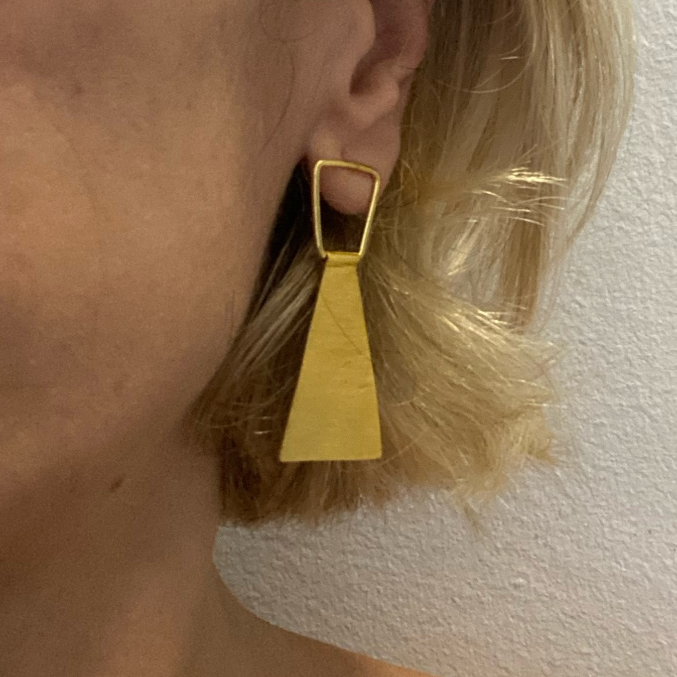 Pendientes TRAPECIO bañados en oro